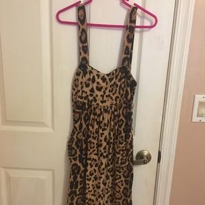 Karlie High waist leopard print jumper dress NWOT